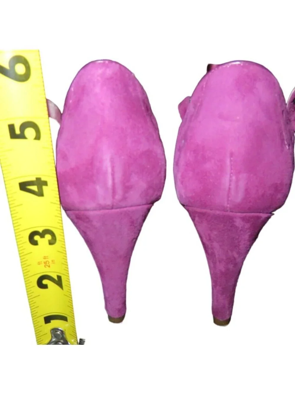 Gianni Bini Loren Amethyst Purple Italian Suede Leather Laser Cut Pumps Heels 8